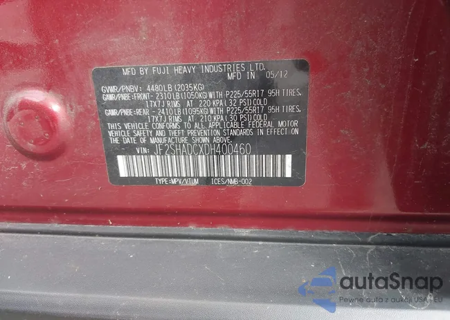 JF2SHADCXDH400460: 43091249