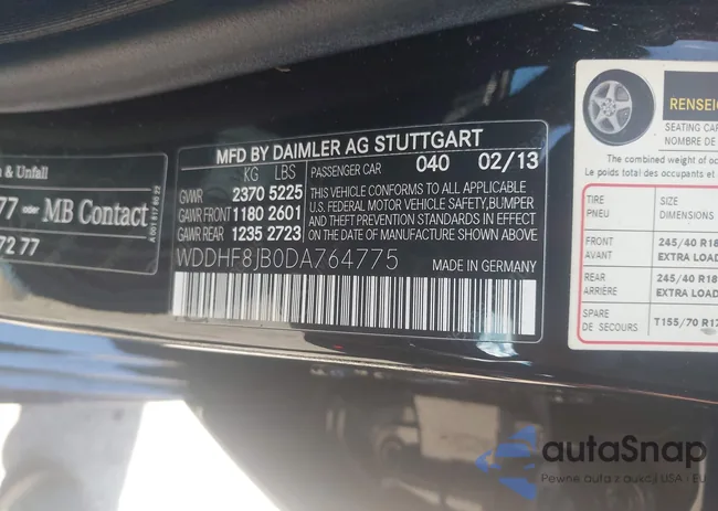 WDDHF8JB0DA764775: 43091256