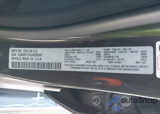 1C6SRFJT4LN393347: 43091294