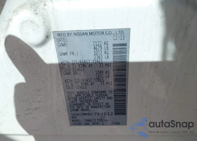 5N1AT2MV4EC764612: 43091347