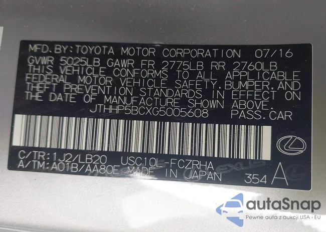 JTHHP5BCXG5005608: 43091354