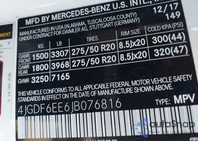 4JGDF6EE6JB076816: 43091418