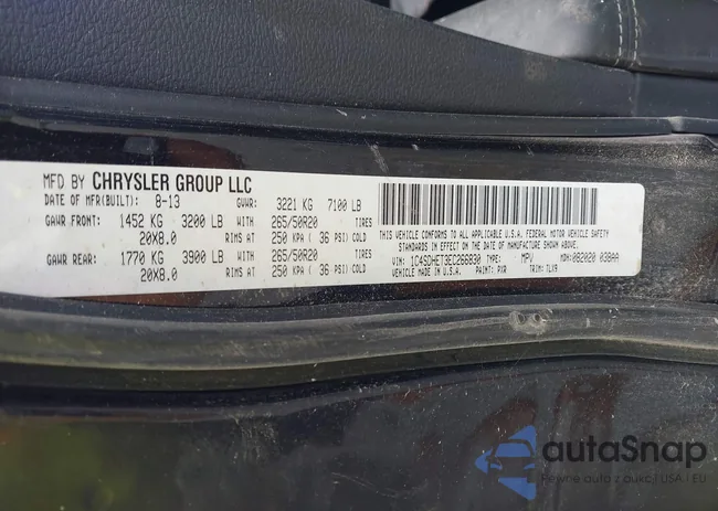 1C4SDHET3EC266830: 43091439