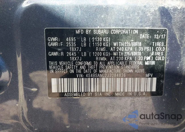 4S4BSANC2J3284836: 43091462