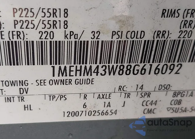 1MEHM43W88G616092: 43091572