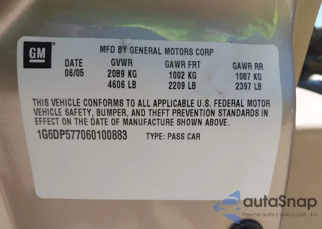 1G6DP577060100883: 43091673