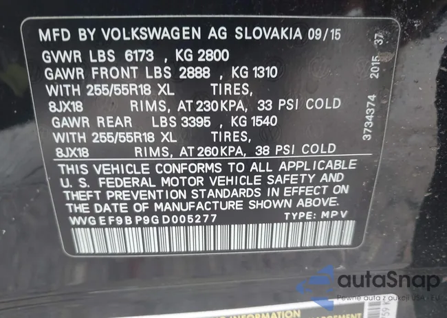 WVGEF9BP9GD005277: 43091725