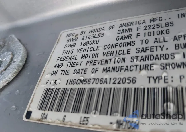 1HGCM56706A122056: 43090963