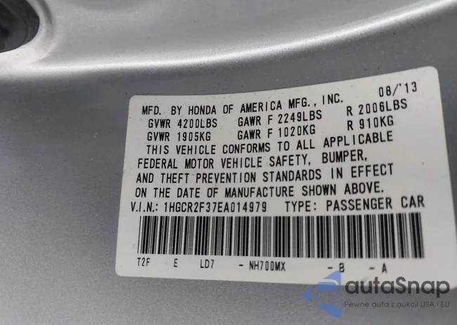 1HGCR2F37EA014979: 43090982