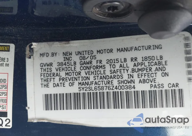 5Y2SL65876Z400384: 43090984