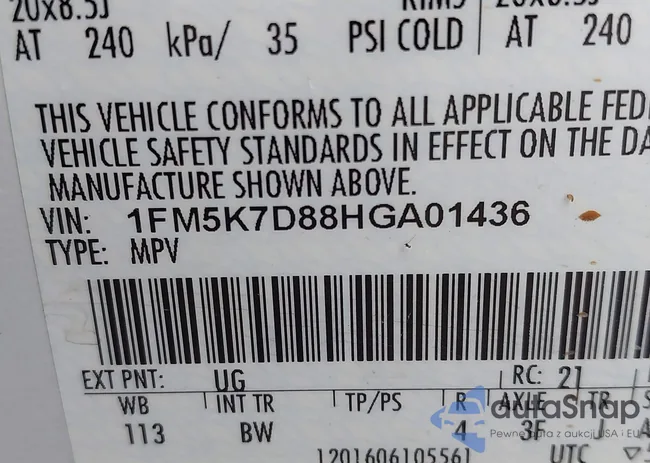 1FM5K7D88HGA01436: 43092147