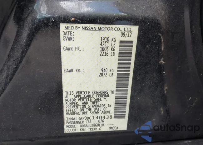 1N4AL3AP0DC140438: 43092152