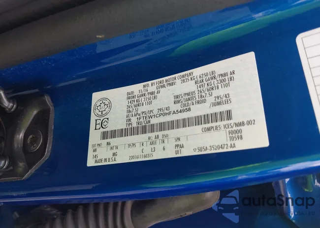 1FTEW1CP0HFA54958: 43092252