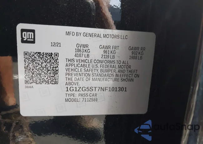 1G1ZG5ST7NF101301: 43092447