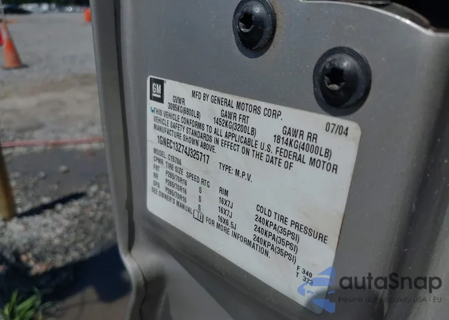 1GNEC13Z74J325717: 43092455