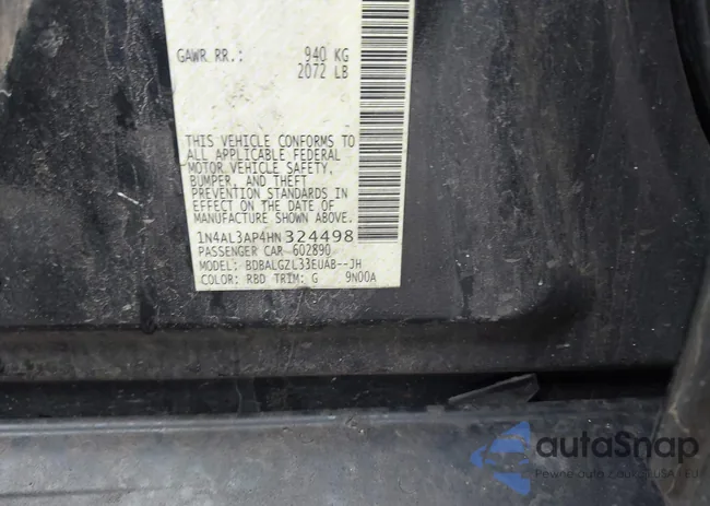 1N4AL3AP4HN324498: 43092556