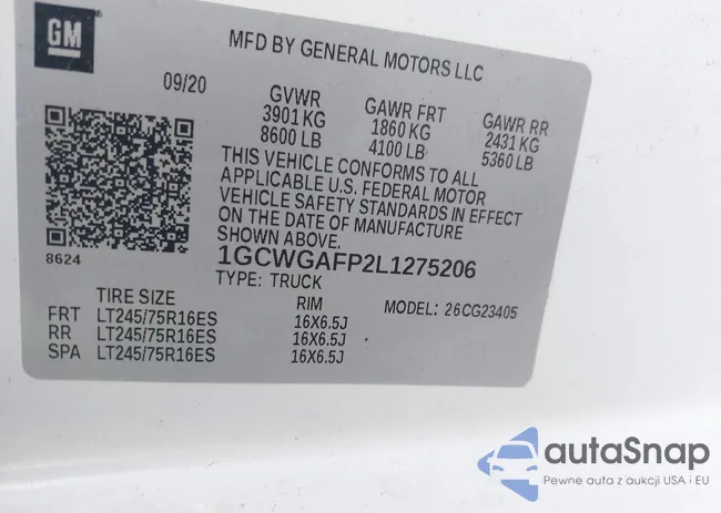 1GCWGAFP2L1275206: 43092562