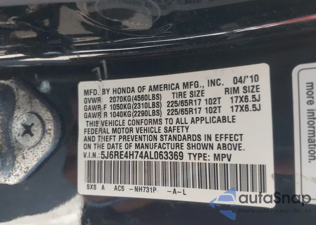 5J6RE4H74AL063369: 43092640