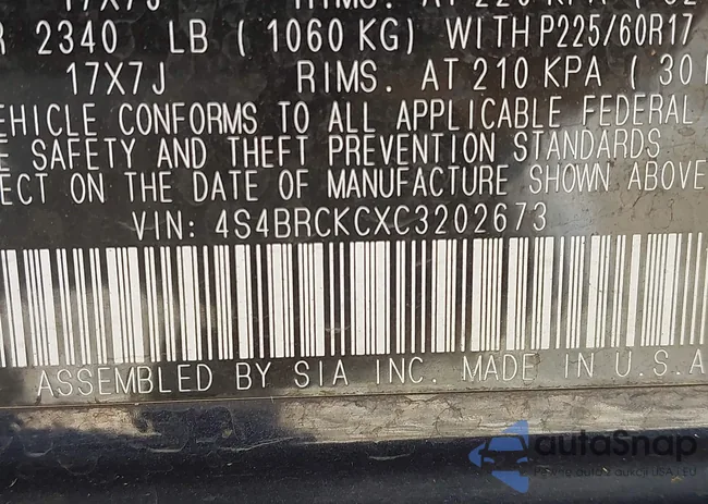 4S4BRCKCXC3202673: 43092682