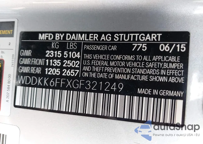 WDDKK6FFXGF321249: 43092704