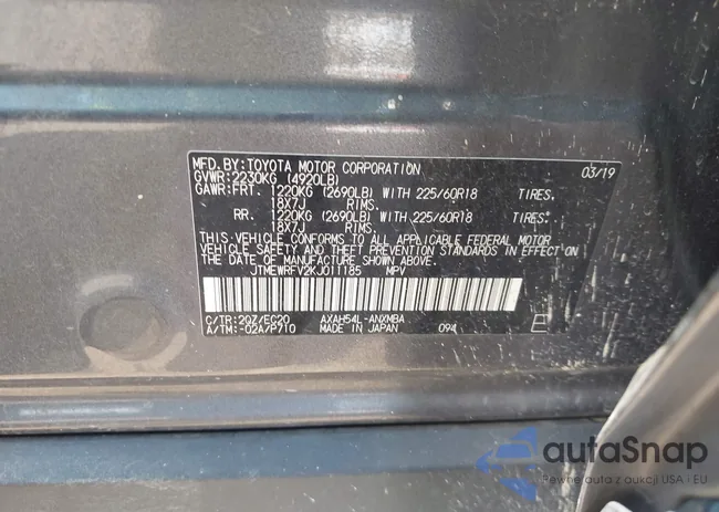 JTMEWRFV2KJ011185: 43091761