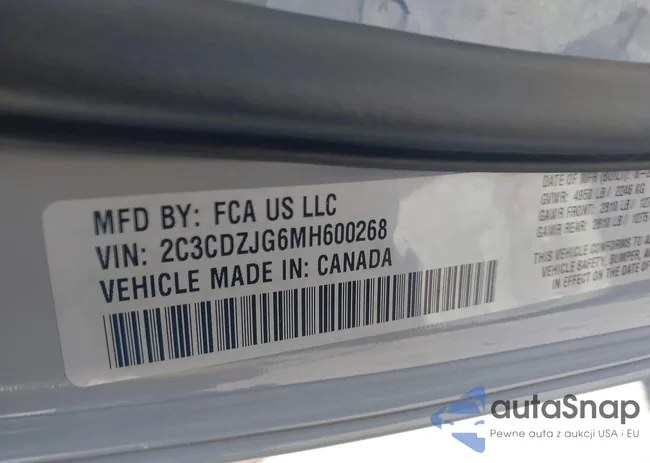 2C3CDZJG6MH600268: 43091969