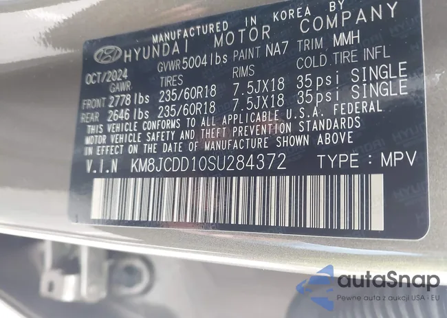 KM8JCDD10SU284372: 43092042