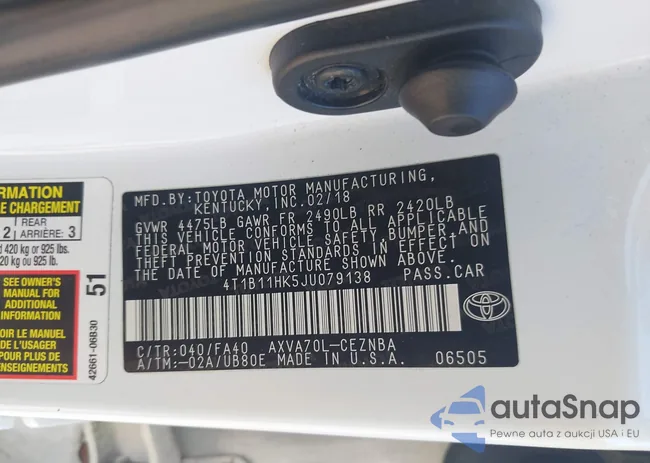 4T1B11HK5JU079138: 43093158