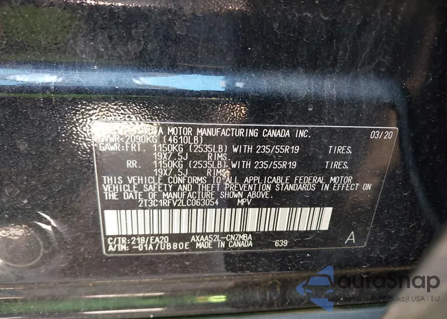 2T3C1RFV2LC063054: 43093188