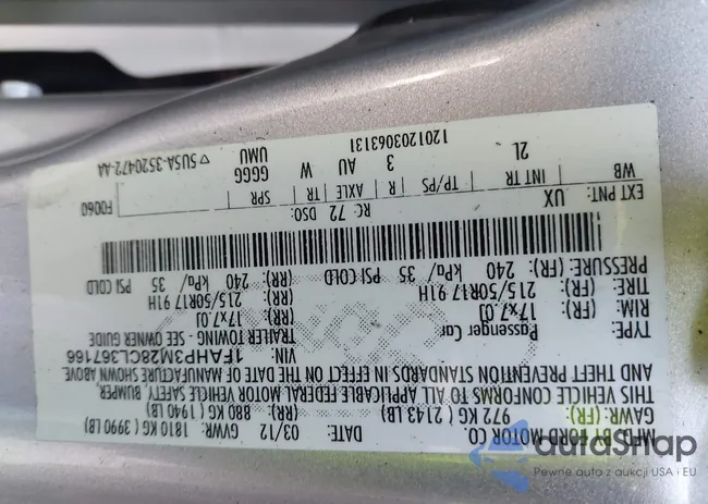 1FAHT3M28CL367166: 43093221