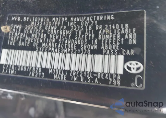 5YFEPMAE9MP221370: 43093286