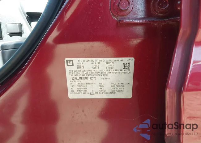 2GKALMEK8H6135375: 43093341