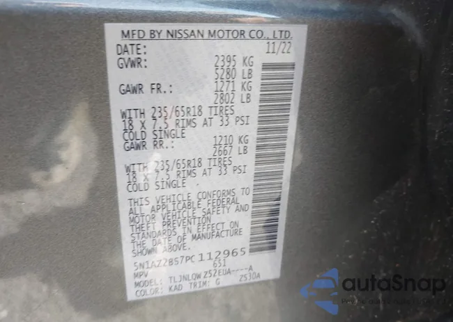 5N1AZ2BS7PC112965: 43093473