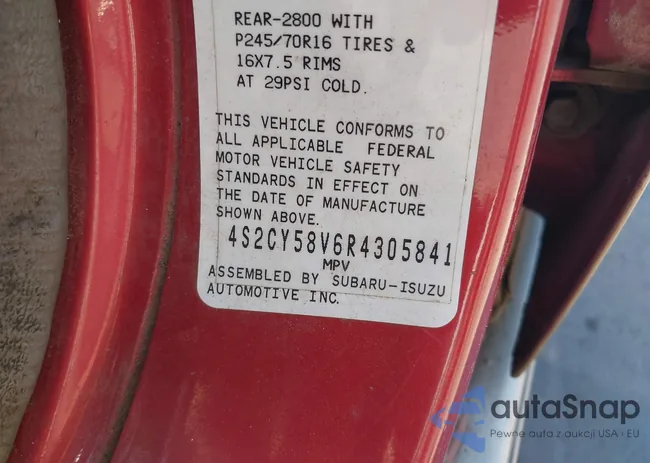 4S2CY58V6R4305841: 43093541