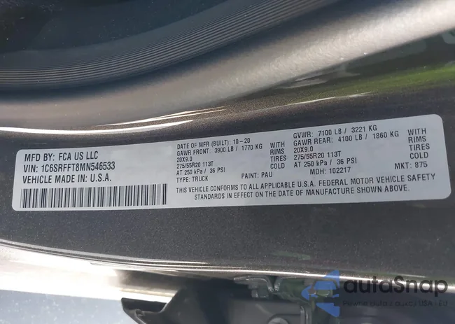 1C6SRFFT8MN546533: 43093670