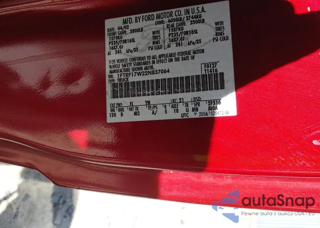 1FTRF17W22NB37064: 43093693