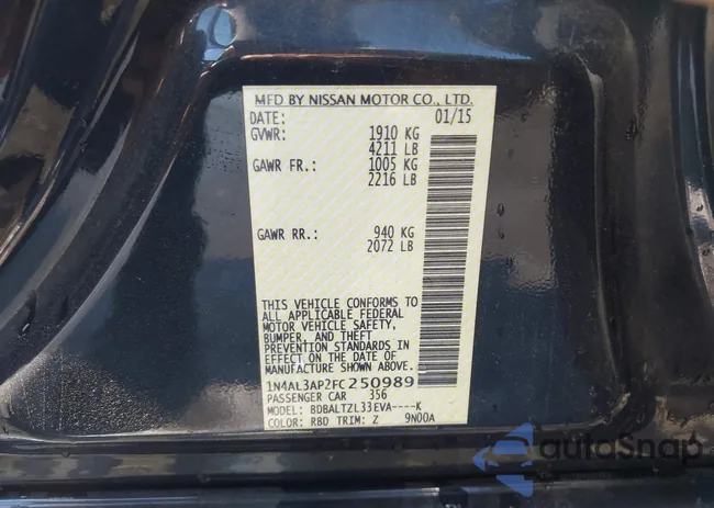 1N4AL3AP2FC250989: 43092876