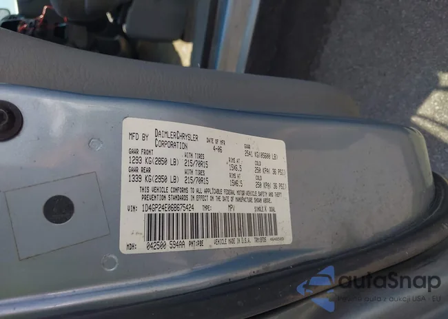 1D4GP24E06B675424: 43093025