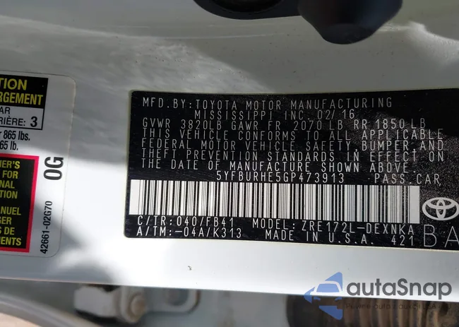 5YFBURHE5GP473913: 43093101