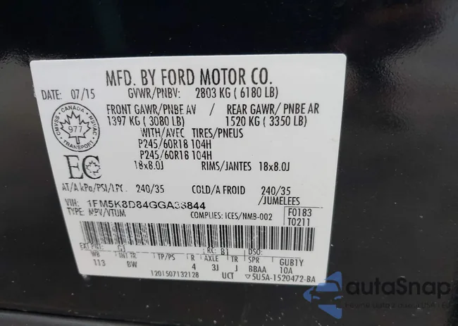 1FM5K8D84GGA38844: 43094418