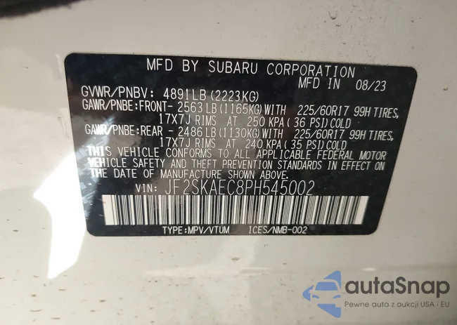 JF2SKAEC8PH545002: 43094478