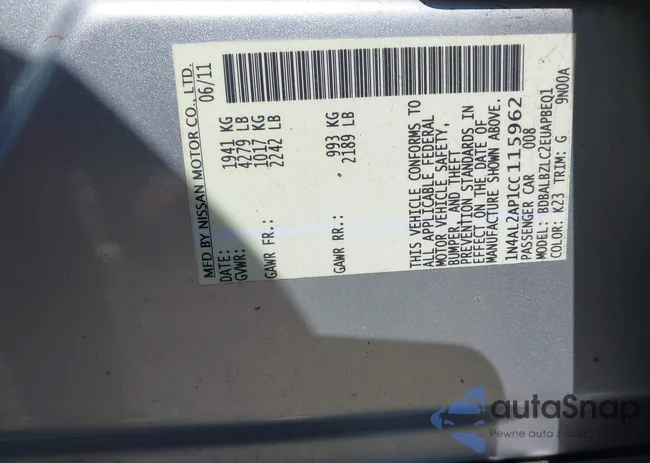 1N4AL2AP1CC115962: 43094524