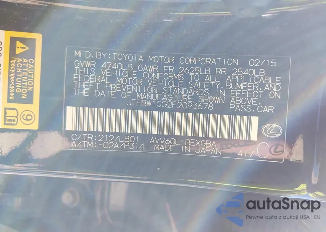 JTHBW1GG2F2093678: 43094545