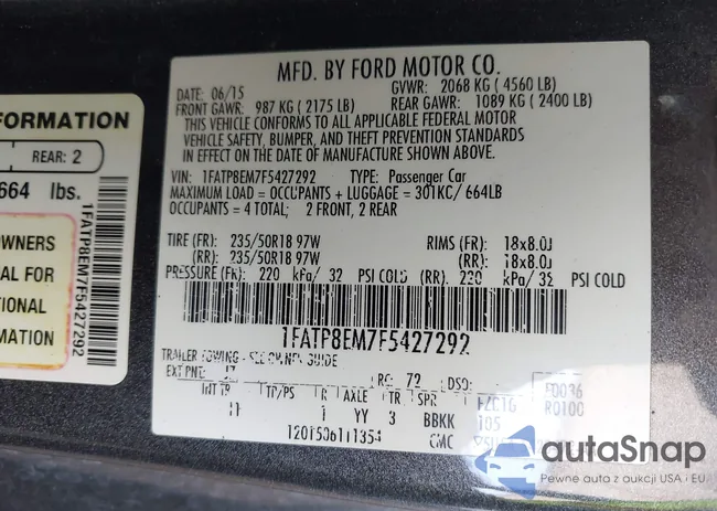 1FATP8EM7F5427292: 43094598