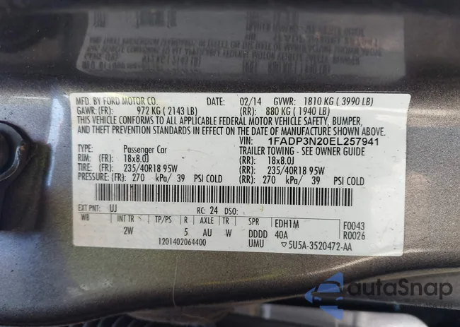 1FADP3N20EL257941: 43093734