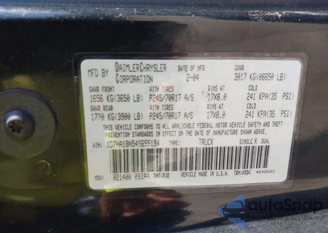 1D7HA18N54S655194: 43093794