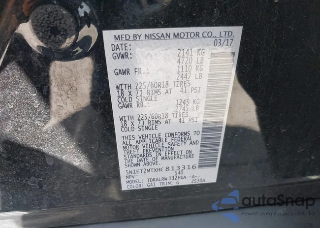 5N1ET2MTXHC813316: 43093809