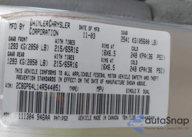 2C8GP64L14R544051: 43093827