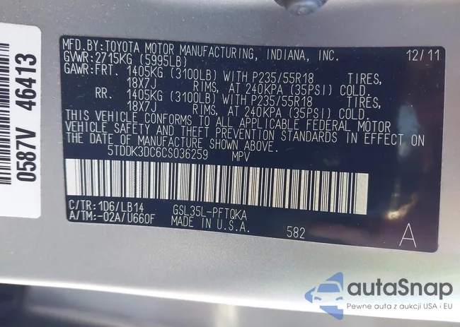 5TDDK3DC6CS036259: 43093904