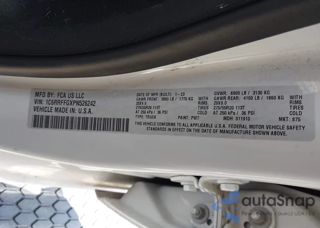 1C6RRFFGXPN526242: 43093908